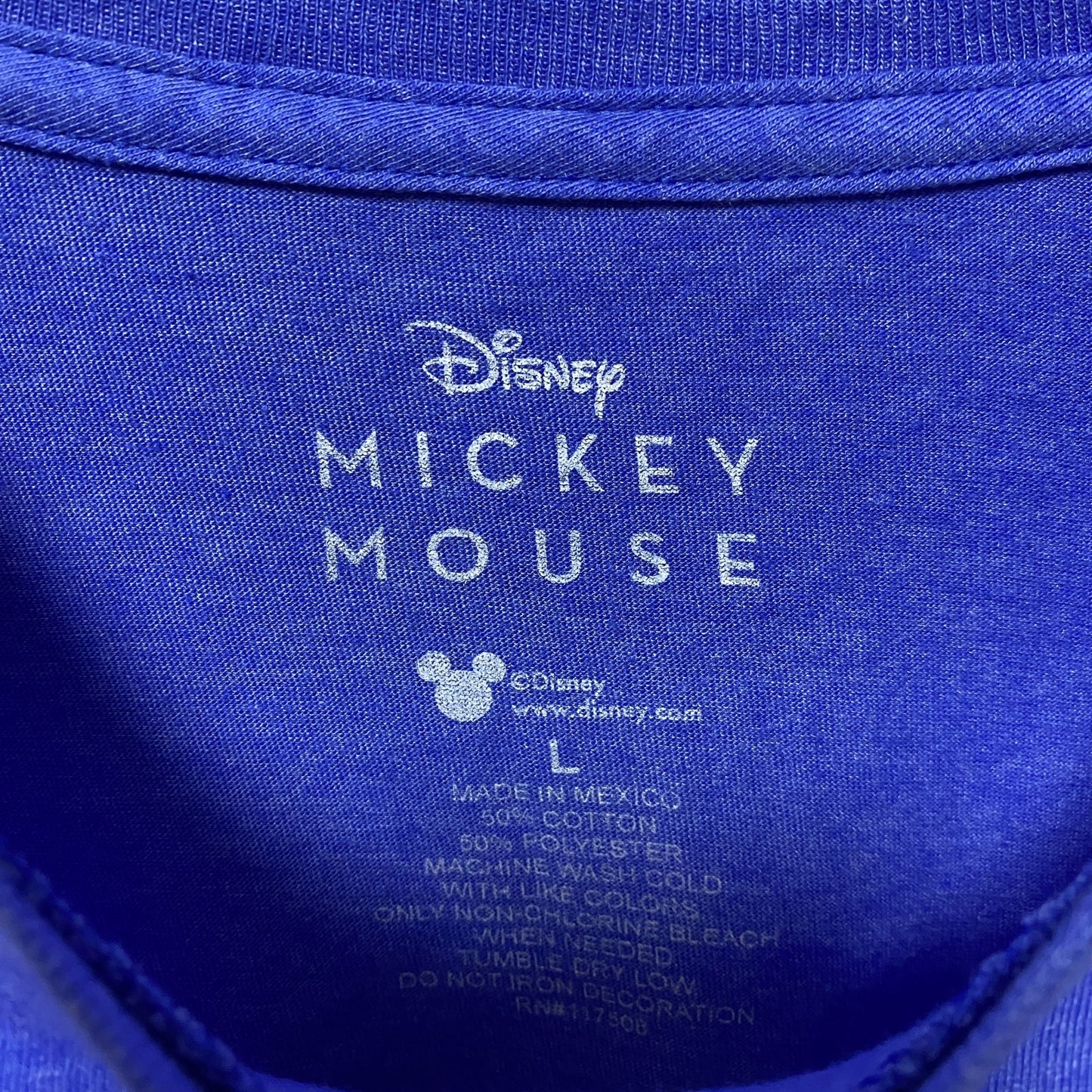古着 used　Disney　ディズニー　半袖プリントTシャツ　青　Mickey　ミッキーマウス　アメリカンクラシック