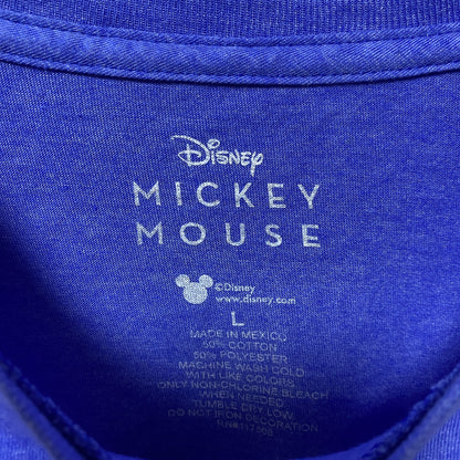 古着 used　Disney　ディズニー　半袖プリントTシャツ　青　Mickey　ミッキーマウス　アメリカンクラシック