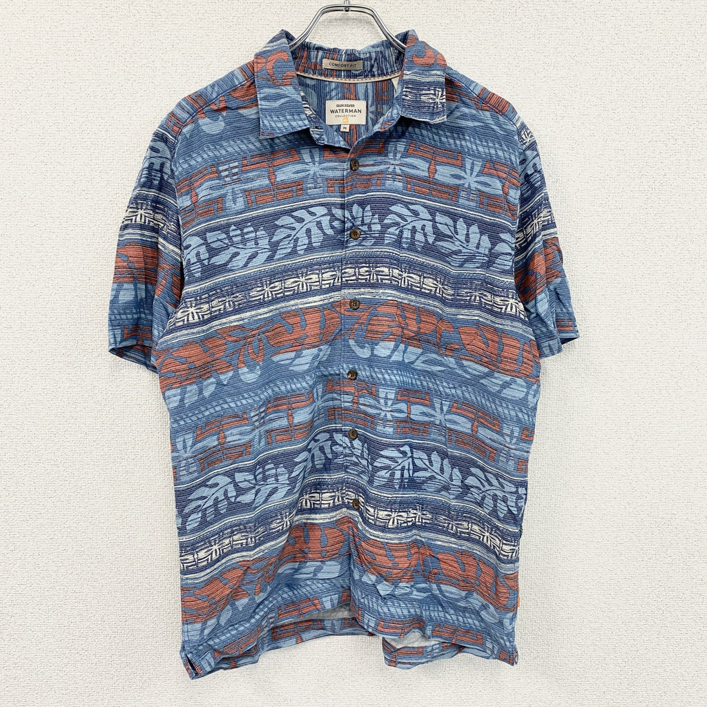 Quiksilver　クイックシルバー　COMFORT FIT　半袖アロハシャツ　総柄　マルチカラー　Mサイズ