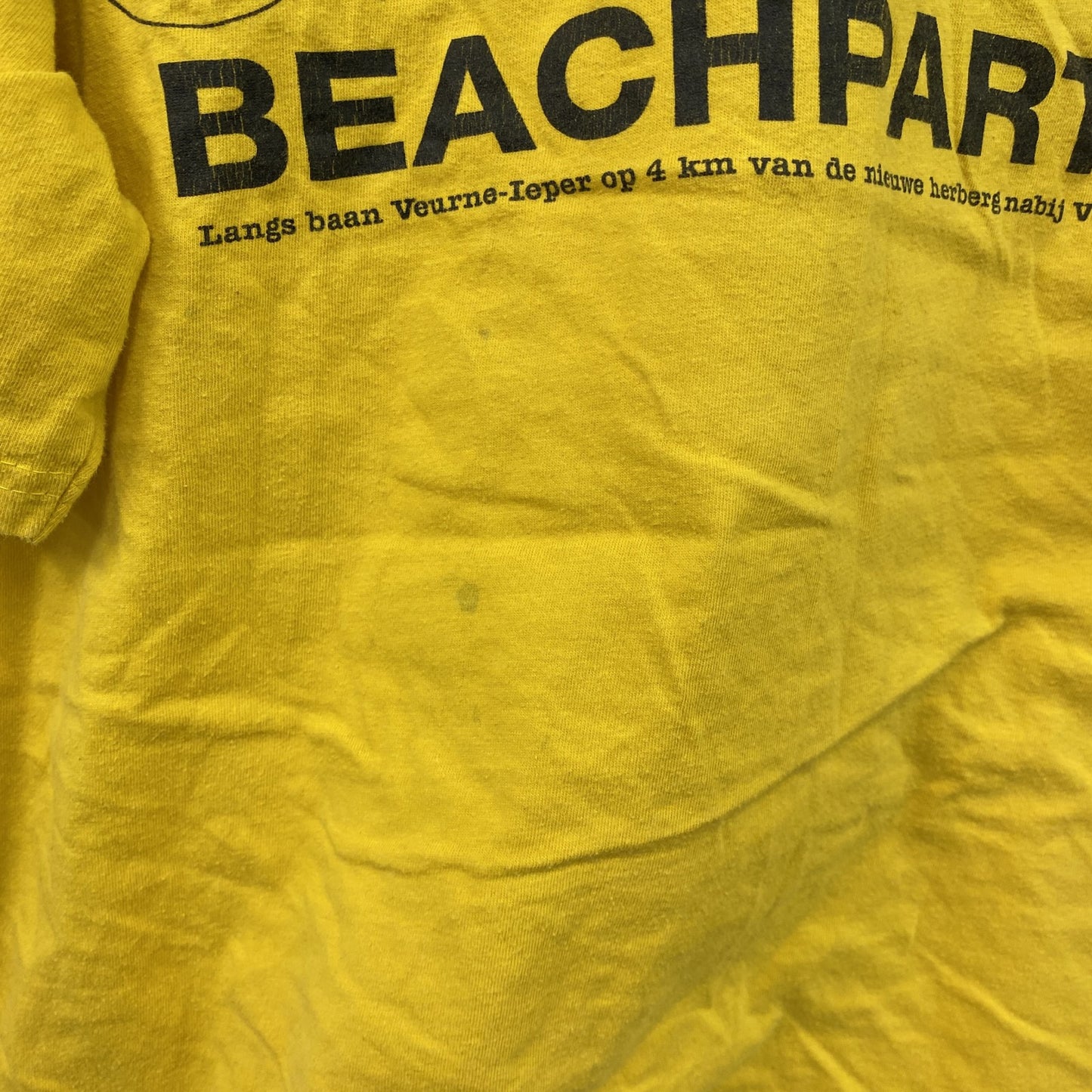 半袖プリントTシャツ　両面プリント　黄色　イエロー