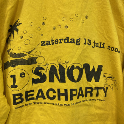 半袖プリントTシャツ　両面プリント　黄色　イエロー