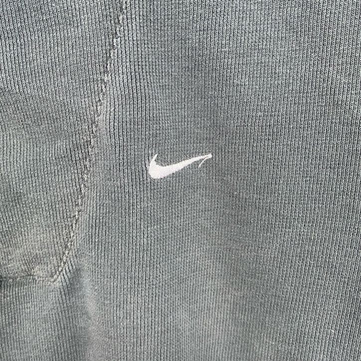 00s　NIKE　ナイキ　ハーフジップスウェット/トレーナー　ヴィンテージ　灰色　ダークグレー　Lサイズ