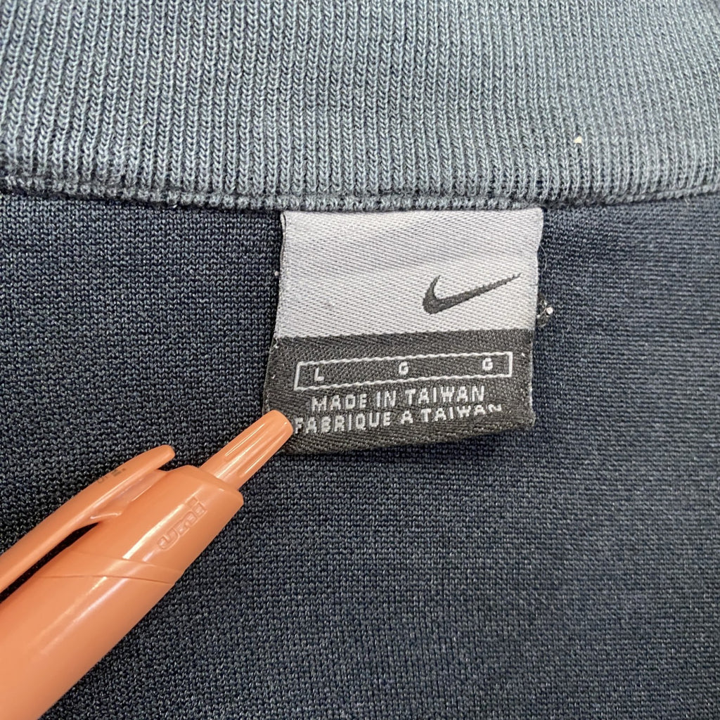 00s　NIKE　ナイキ　ハーフジップスウェット/トレーナー　ヴィンテージ　灰色　ダークグレー　Lサイズ