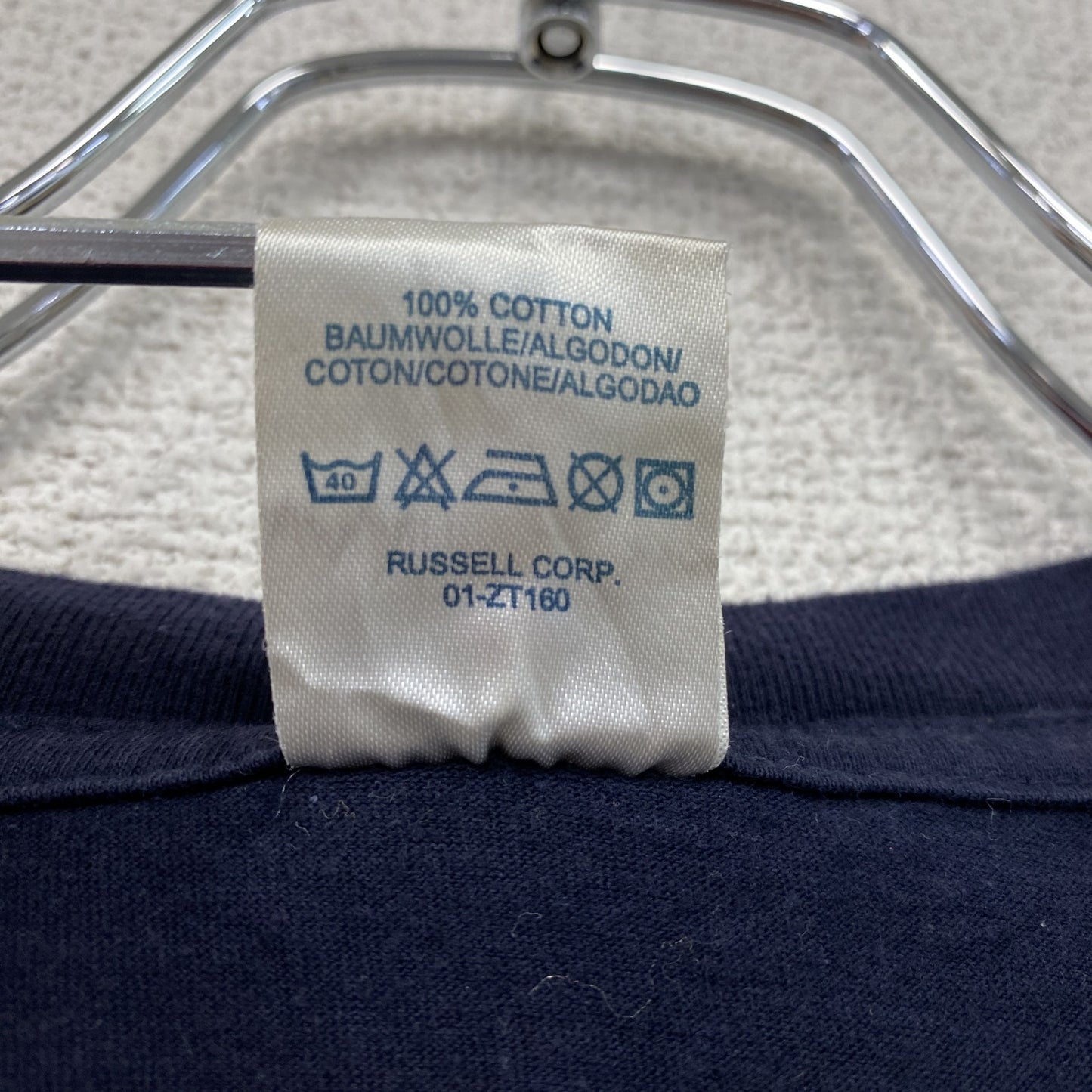 00s　JERZEES　ジャージーズ　半袖プリントTシャツ　ヴィンテージ　紺　ネイビー　Lサイズ