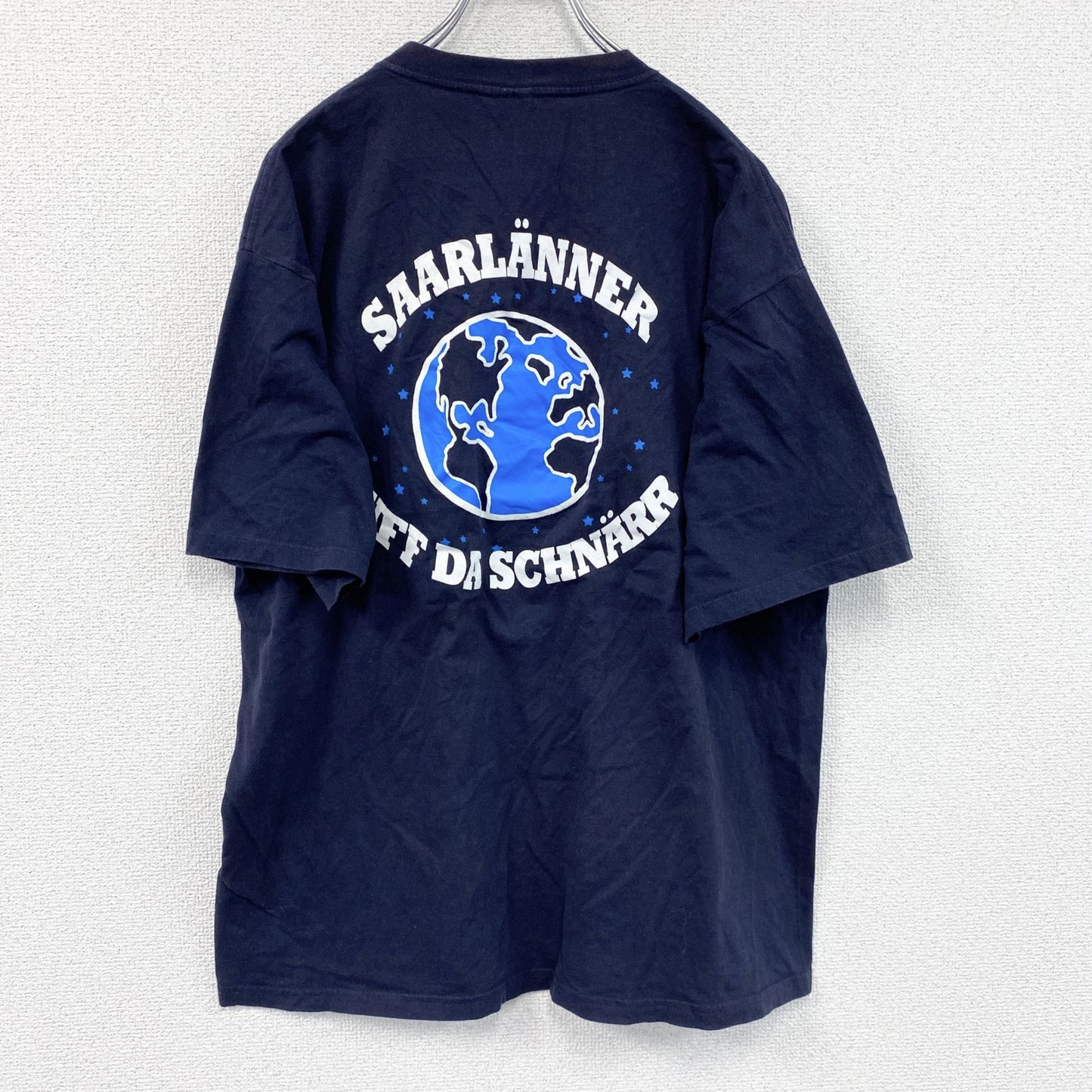 00s　JERZEES　ジャージーズ　半袖プリントTシャツ　ヴィンテージ　紺　ネイビー　Lサイズ