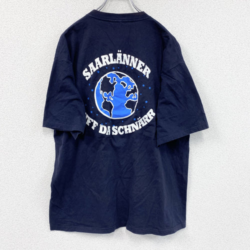 00s　JERZEES　ジャージーズ　半袖プリントTシャツ　ヴィンテージ　紺　ネイビー　Lサイズ