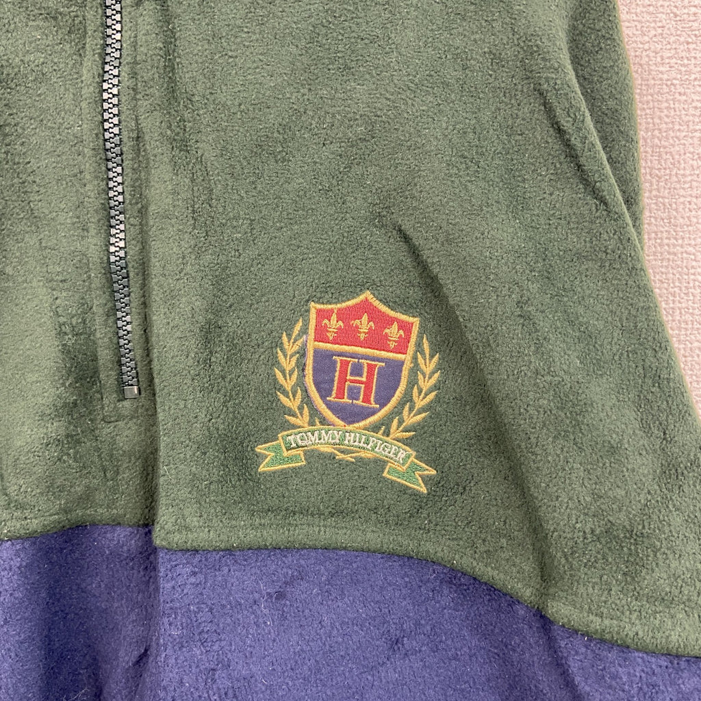 TOMMY HILFIGER　トミーヒルフィガー　プルオーバージャケット　ハーフジップ　バイカラー　Lサイズ