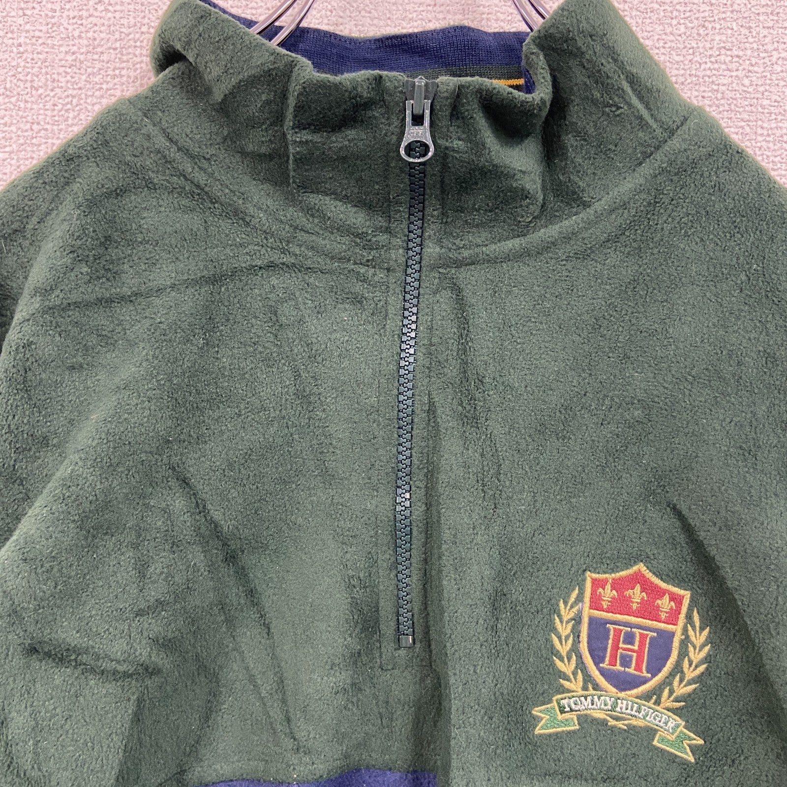 TOMMY HILFIGER　トミーヒルフィガー　プルオーバージャケット　ハーフジップ　バイカラー　Lサイズ