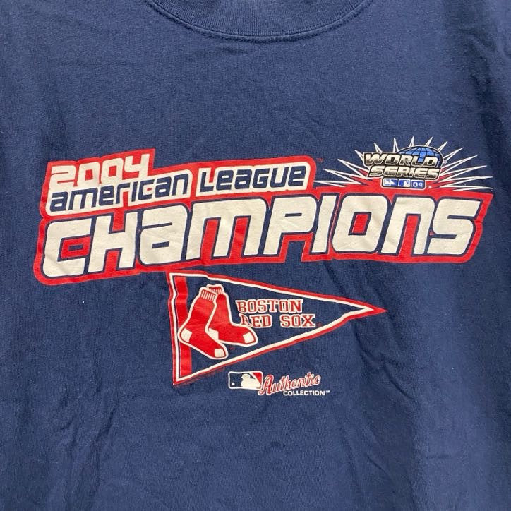 00s　Lee SPORT　リー　MLB　ボストンレッドソックス　半袖プリントTシャツ　ヴィンテージ　紺　ネイビー　Mサイズ