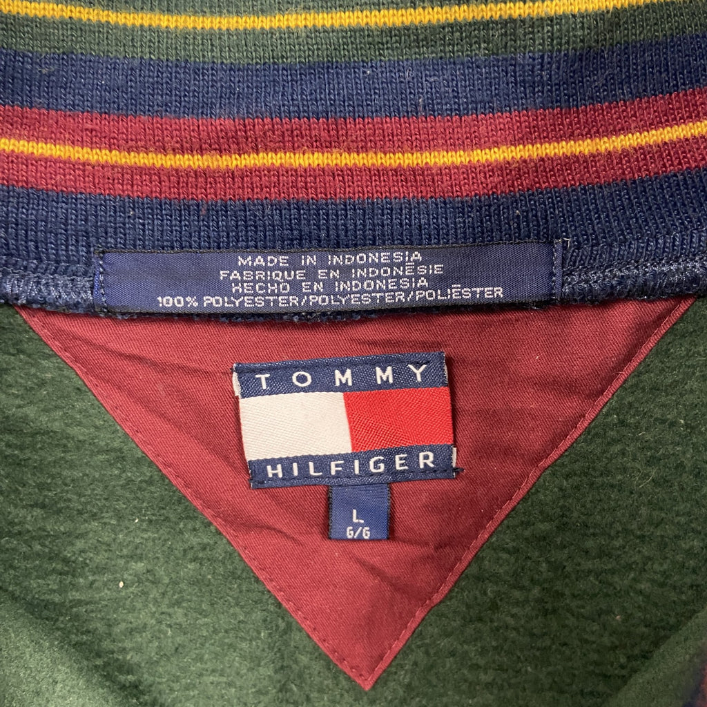 TOMMY HILFIGER　トミーヒルフィガー　プルオーバージャケット　ハーフジップ　バイカラー　Lサイズ