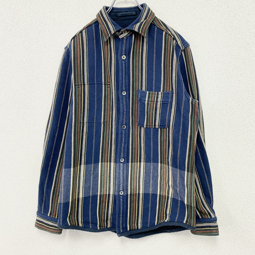 Nigel Cabourn　ナイジェルケーボン　ブランケットリバーシブルネルシャツ　長袖シャツ　ブルー
