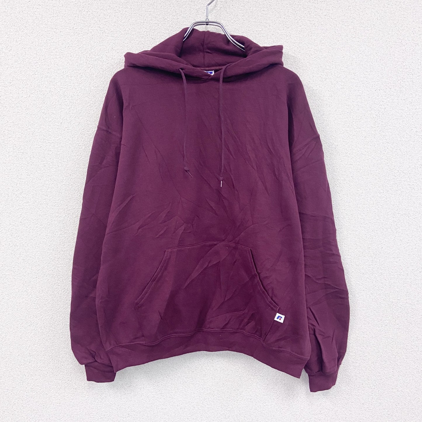 00s　RUSSELL ATHLETIC　ラッセル　スウェットパーカー/フーディー　ヴィンテージ　ボルドー　Lサイズ