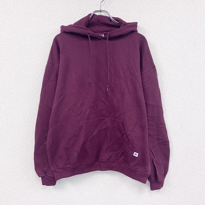 00s　RUSSELL ATHLETIC　ラッセル　スウェットパーカー/フーディー　ヴィンテージ　ボルドー　Lサイズ