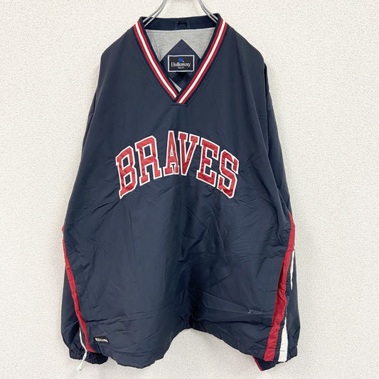 ～90s　Holloway　プルオーバーナイロンジャケット　ヴィンテージ　サイドジップ　紺　ネイビー　XLサイズ