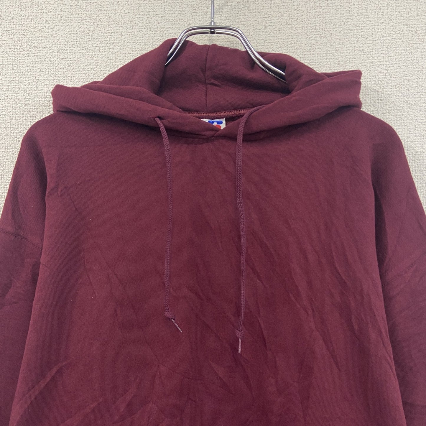 00s　RUSSELL ATHLETIC　ラッセル　スウェットパーカー/フーディー　ヴィンテージ　ボルドー　Lサイズ