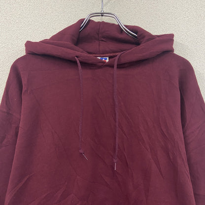 00s　RUSSELL ATHLETIC　ラッセル　スウェットパーカー/フーディー　ヴィンテージ　ボルドー　Lサイズ