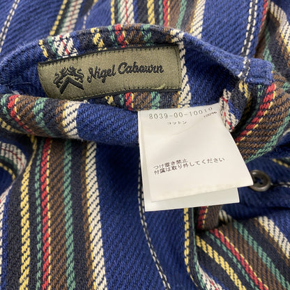 Nigel Cabourn　ナイジェルケーボン　ブランケットリバーシブルネルシャツ　長袖シャツ　ブルー
