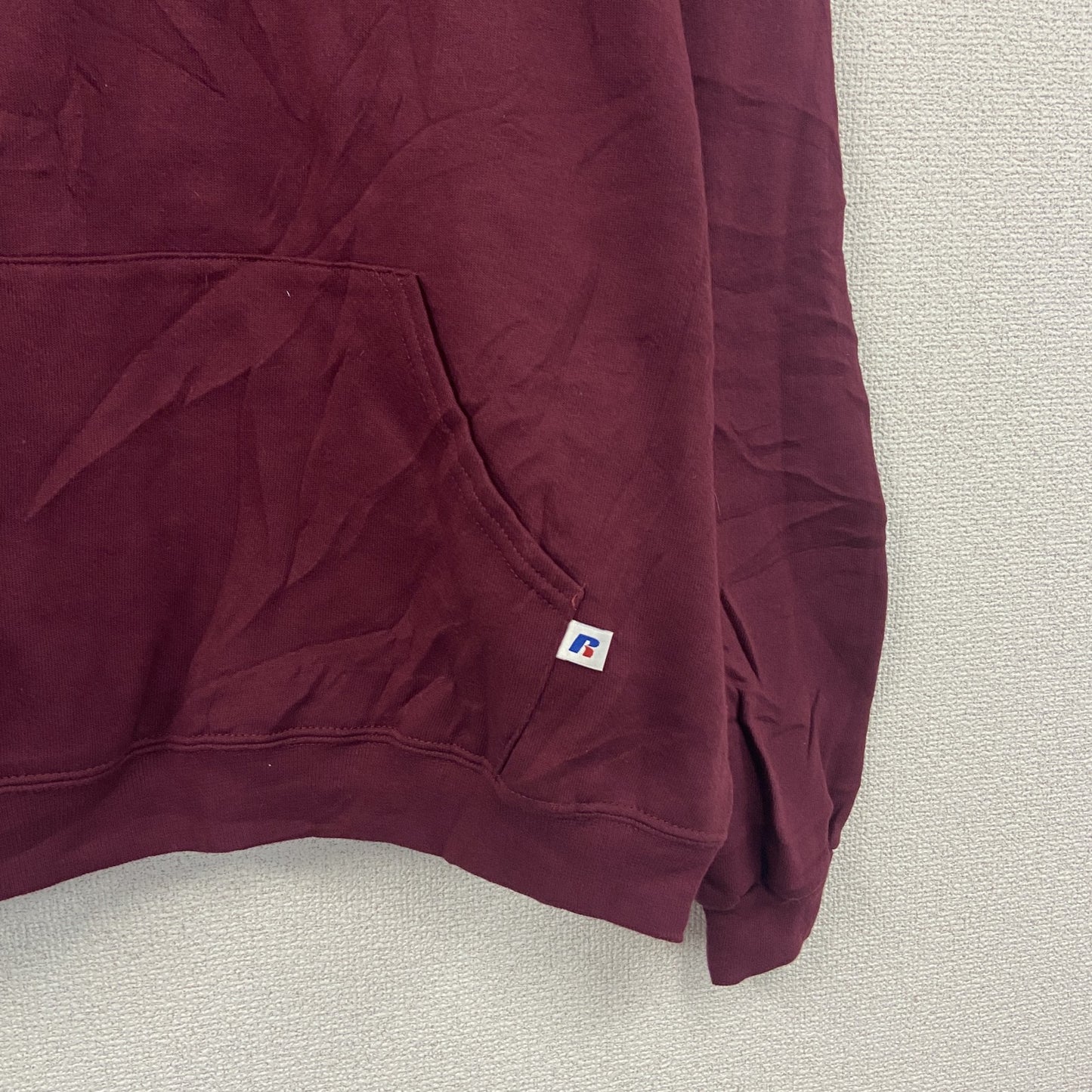 00s　RUSSELL ATHLETIC　ラッセル　スウェットパーカー/フーディー　ヴィンテージ　ボルドー　Lサイズ