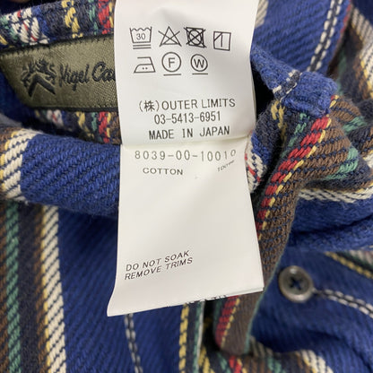 Nigel Cabourn　ナイジェルケーボン　ブランケットリバーシブルネルシャツ　長袖シャツ　ブルー