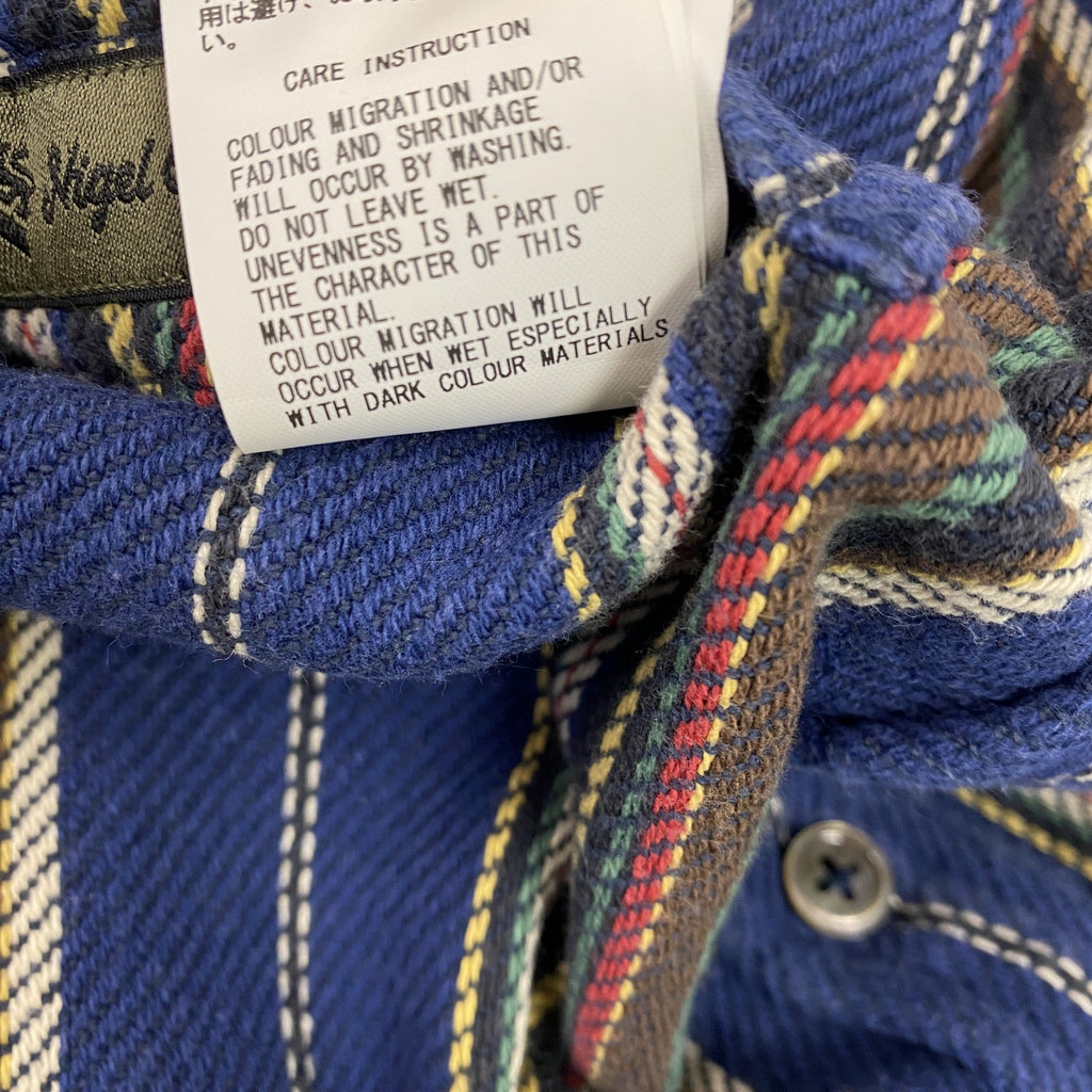 Nigel Cabourn　ナイジェルケーボン　ブランケットリバーシブルネルシャツ　長袖シャツ　ブルー