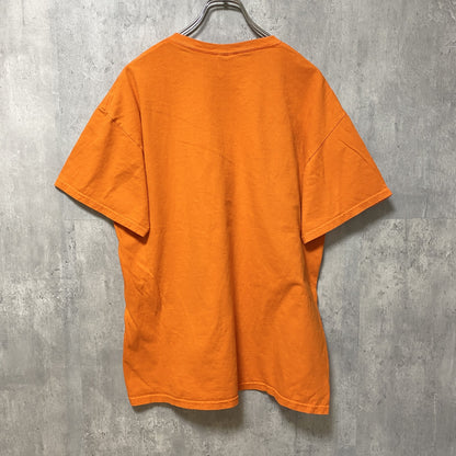 古着 used　GILDAN　ギルダン　半袖クルーネックプリントTシャツ　フットボール　バージニア　スポーツ　オレンジ　Lサイズ