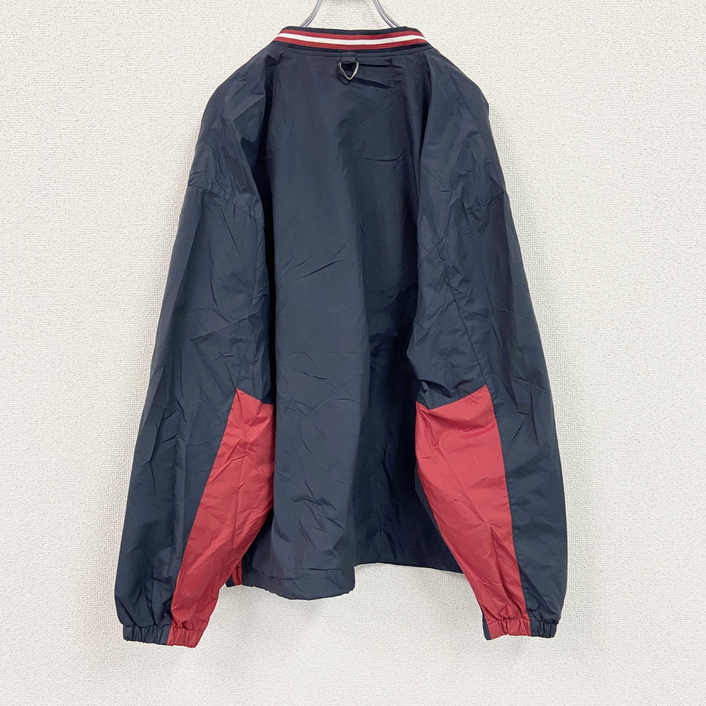 ～90s　Holloway　プルオーバーナイロンジャケット　ヴィンテージ　サイドジップ　紺　ネイビー　XLサイズ