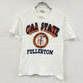 ～90s　Hanes　ヘインズ　半袖プリントTシャツ　カレッジロゴ　シングルステッチ　白　ホワイト　Mサイズ