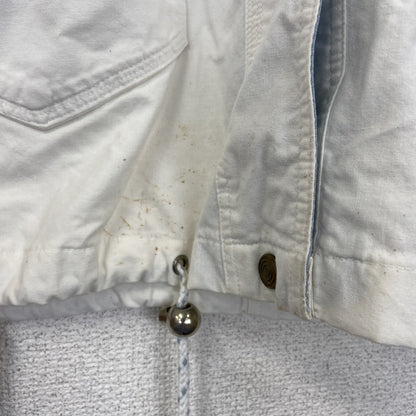 古着 used　ANDY JOHNS アンディー ジョンズ　長袖マウンテンパーカー　無地　フーディー　白　レトロ　Lサイズ