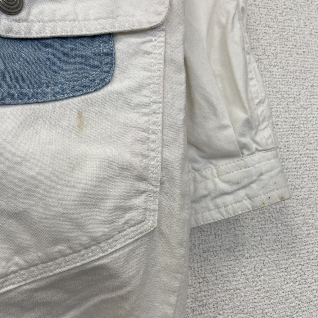 古着 used　ANDY JOHNS アンディー ジョンズ　長袖マウンテンパーカー　無地　フーディー　白　レトロ　Lサイズ