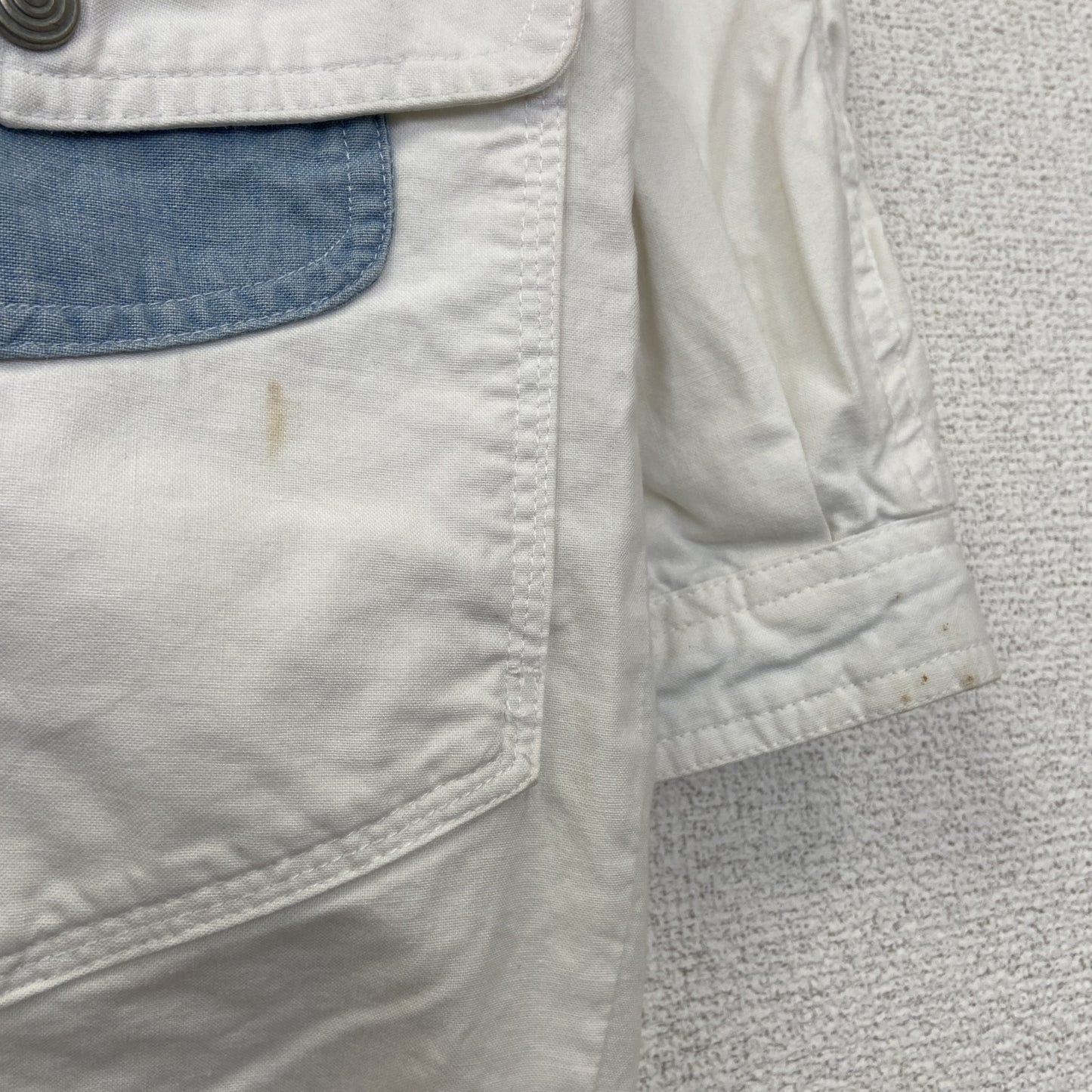 古着 used　ANDY JOHNS アンディー ジョンズ　長袖マウンテンパーカー　無地　フーディー　白　レトロ　Lサイズ