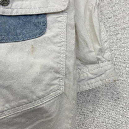 古着 used　ANDY JOHNS アンディー ジョンズ　長袖マウンテンパーカー　無地　フーディー　白　レトロ　Lサイズ