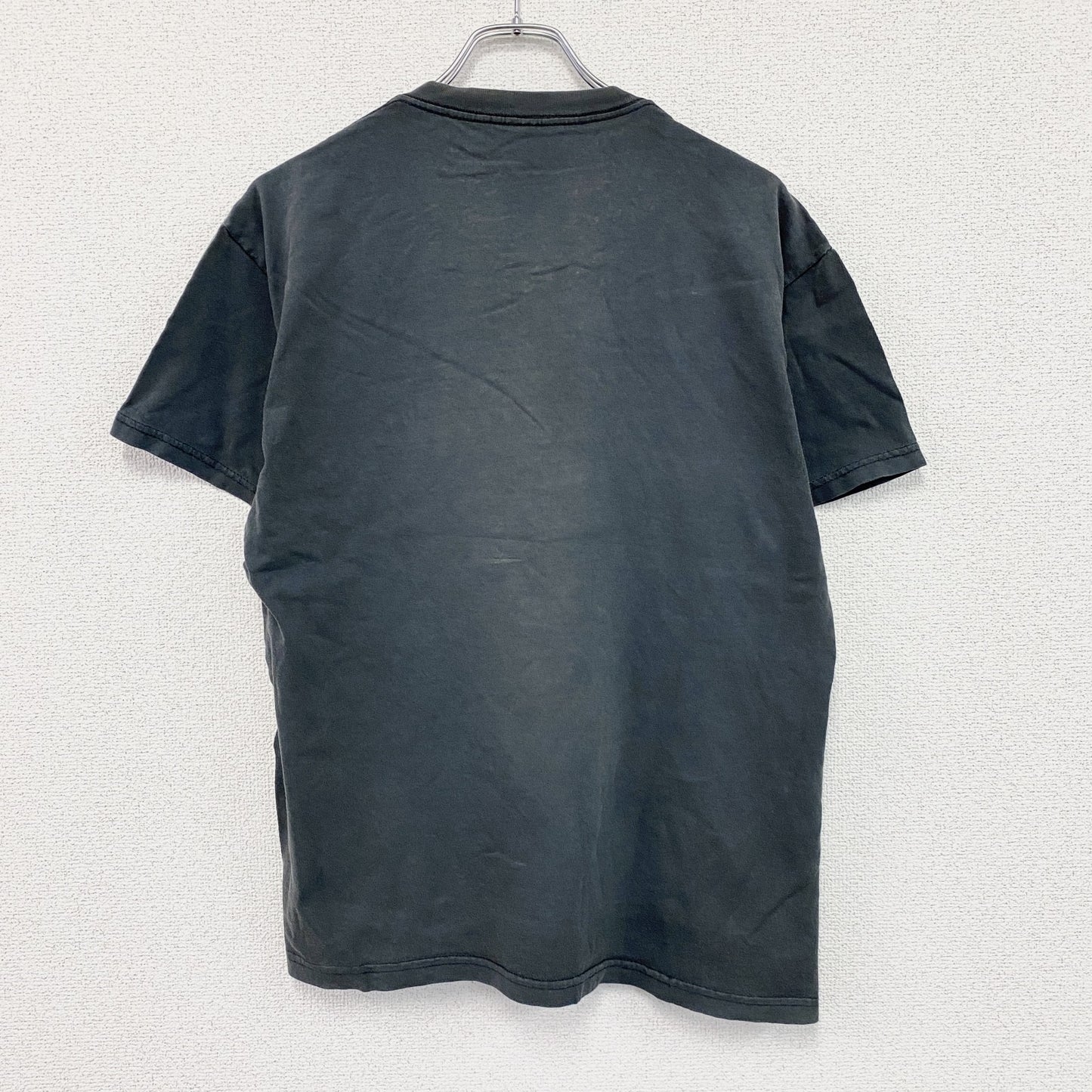 セントジョンシティマーケット　半袖プリントTシャツ　刺繍　フェード　黒　ブラック
