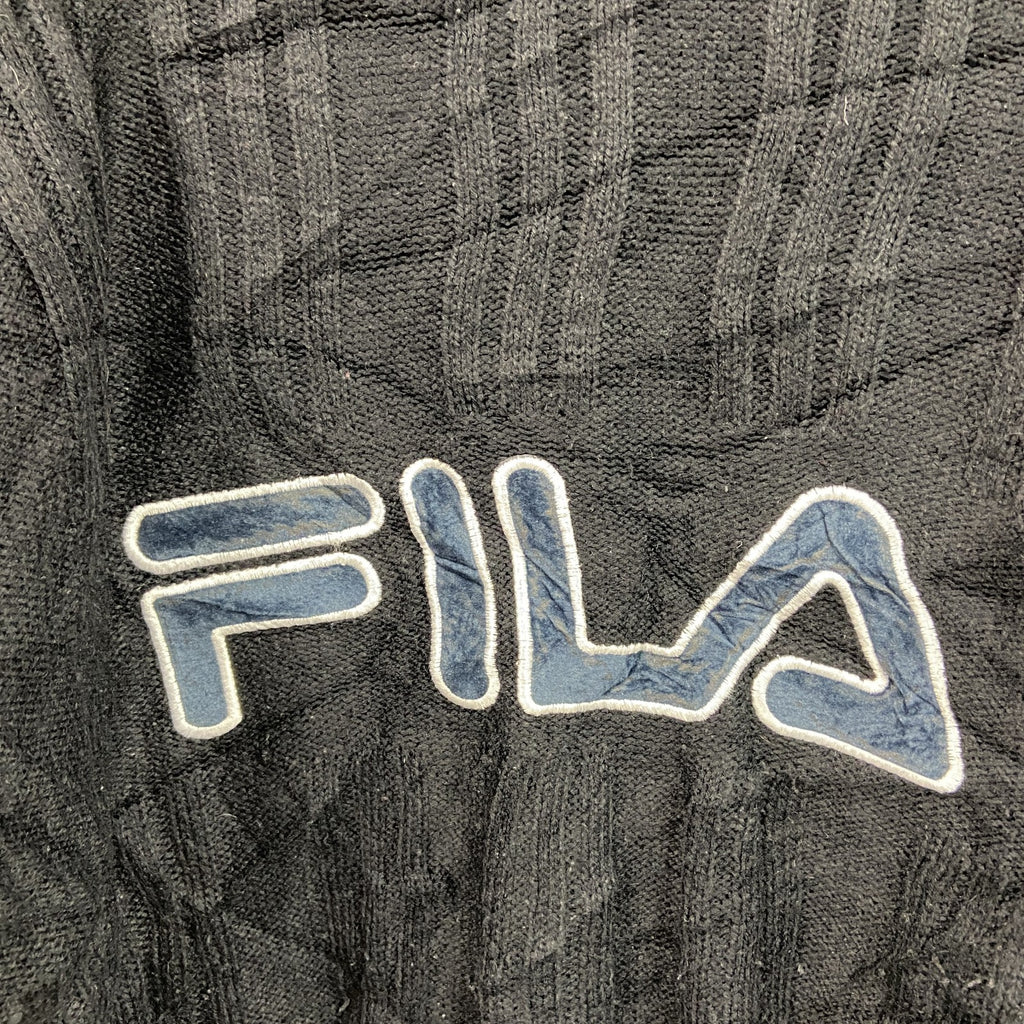 FILA　フィラ　ニットセーター　黒　ブラック　XXLサイズ