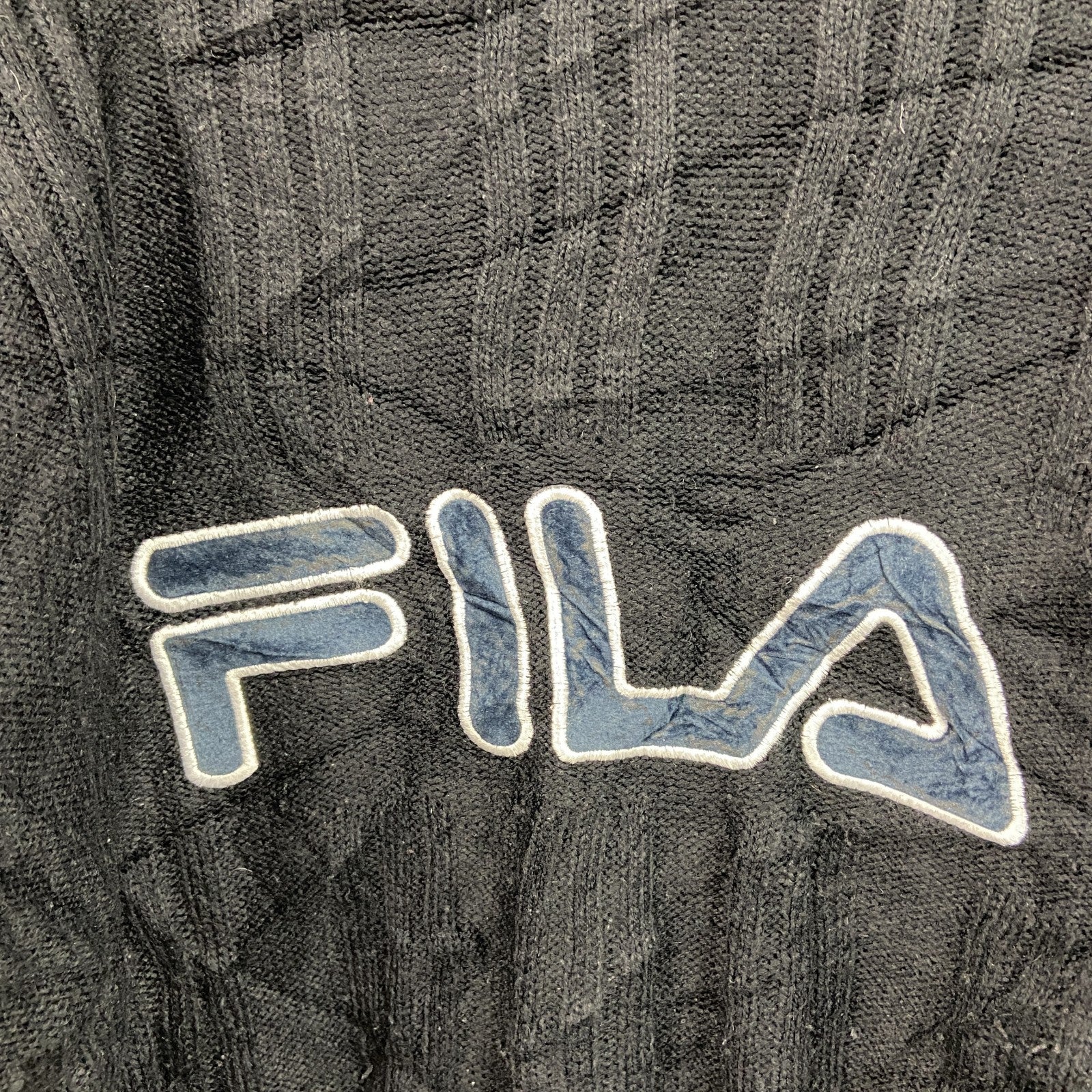FILA　フィラ　ニットセーター　黒　ブラック　XXLサイズ