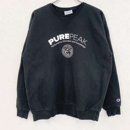 champion　チャンピオン　プリントスウェット/トレーナー　黒　ブラック　2XLサイズ