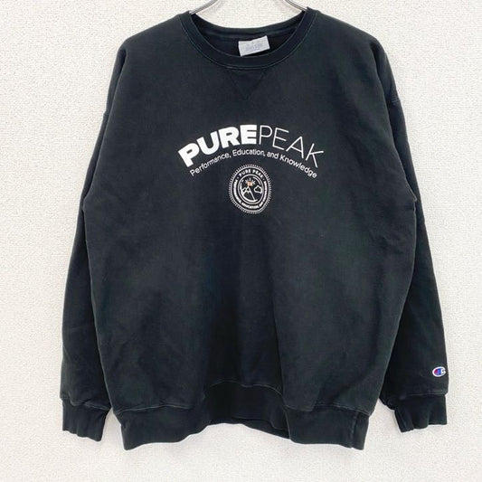 champion　チャンピオン　プリントスウェット/トレーナー　黒　ブラック　2XLサイズ