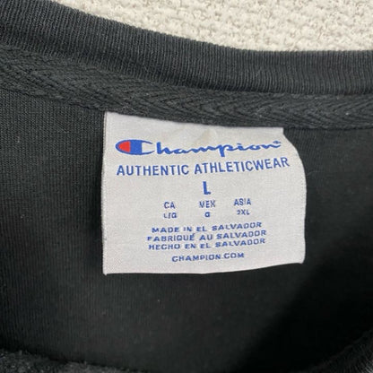 champion　チャンピオン　プリントスウェット/トレーナー　黒　ブラック　2XLサイズ