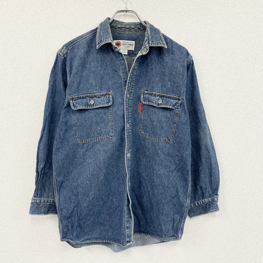 90s～　LUCKY STRIKE　ラッキーストライク　長袖デニムシャツ　ヴィンテージ　インディゴ　Mサイズ