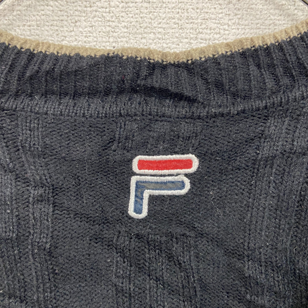 FILA　フィラ　ニットセーター　黒　ブラック　XXLサイズ