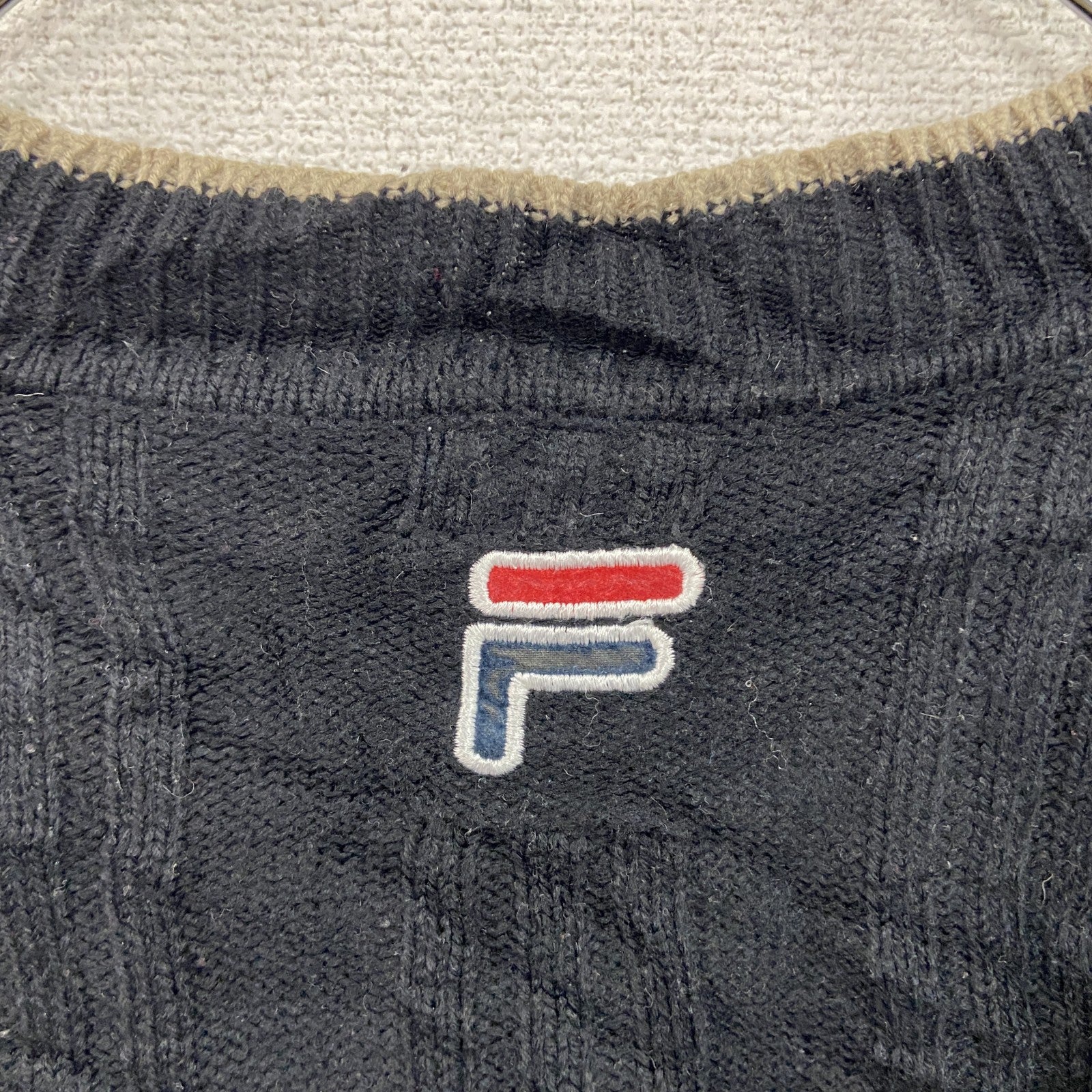 FILA　フィラ　ニットセーター　黒　ブラック　XXLサイズ