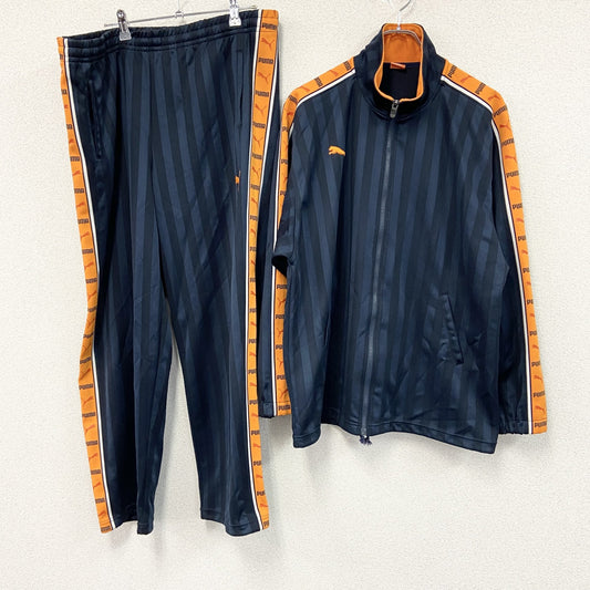PUMA　プーマ　ジャージセットアップ　トラックジャケット　トラックパンツ　紺　ネイビー　Lサイズ