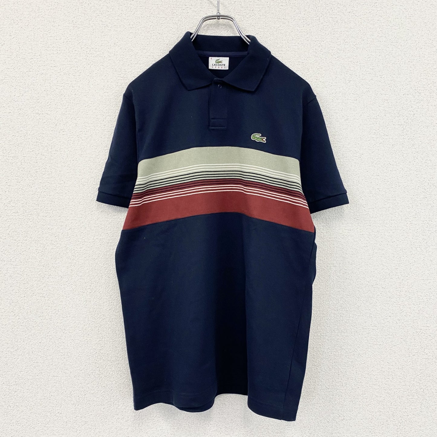 LACOSTE　ラコステ　半袖ポロシャツ　紺　ネイビー　4サイズ