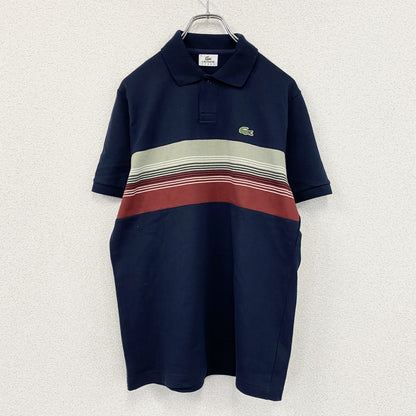 LACOSTE　ラコステ　半袖ポロシャツ　紺　ネイビー　4サイズ