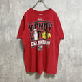 古着 used　Reebok リーボック　NFL　シカゴブラックホークス　半袖プリントTシャツ　アメフト　赤　バックプリント