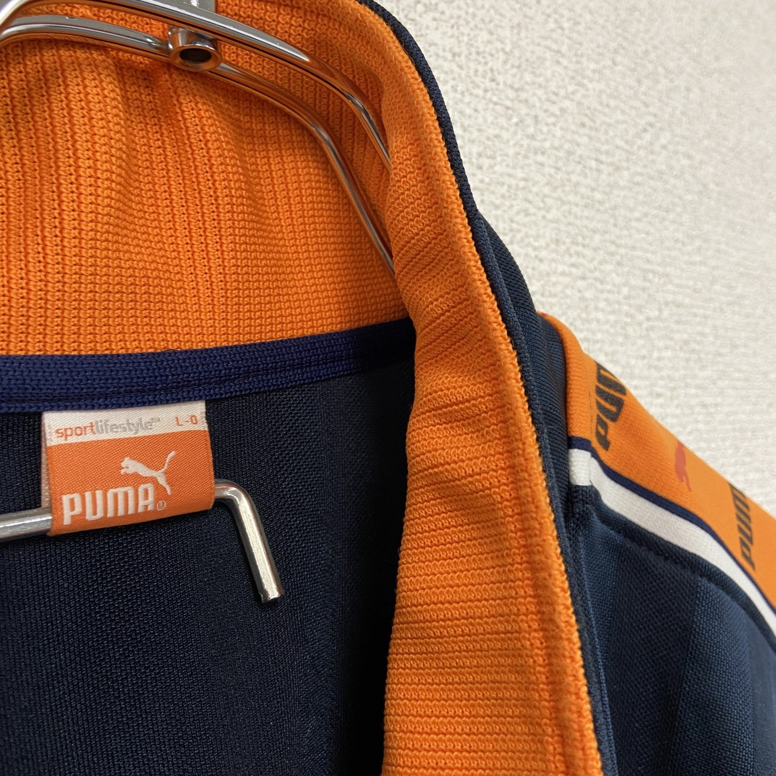 PUMA　プーマ　ジャージセットアップ　トラックジャケット　トラックパンツ　紺　ネイビー　Lサイズ