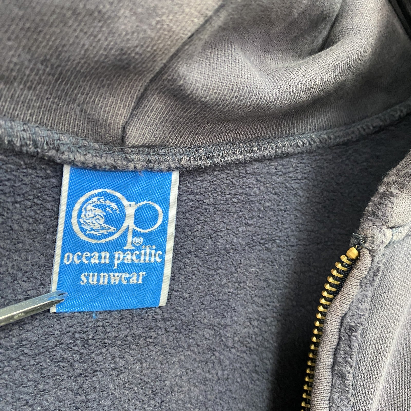 Ocean Pacific　オーシャンパシフィック　フルジップスウェットパーカー/フーディー　ネイビー　Lサイズ