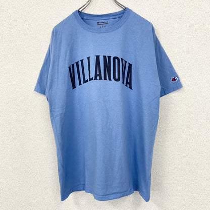 古着 used　Champion　チャンピオン　半袖カレッジプリントTシャツ　ヴィラノバ大学　レトロデザイン　ブルー　Lサイズ 63