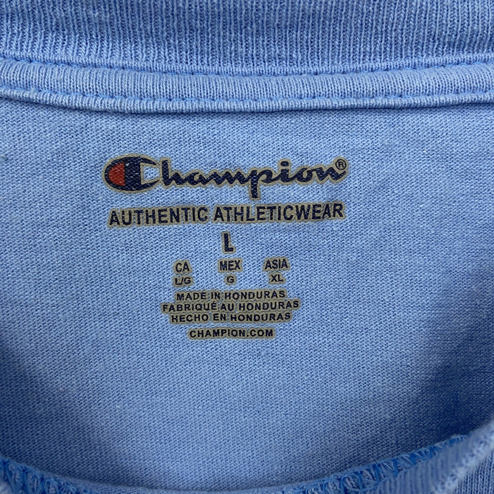 古着 used　Champion　チャンピオン　半袖カレッジプリントTシャツ　ヴィラノバ大学　レトロデザイン　ブルー　Lサイズ 63