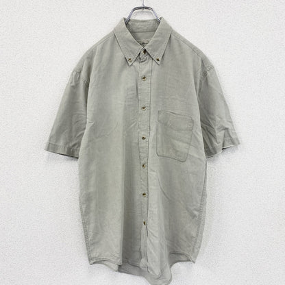 Eddie Bauer　エディーバウアー　半袖ボタンダウンシャツ　緑　グリーン　Sサイズ