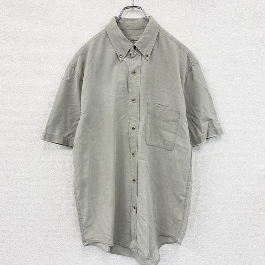 Eddie Bauer　エディーバウアー　半袖ボタンダウンシャツ　緑　グリーン　Sサイズ